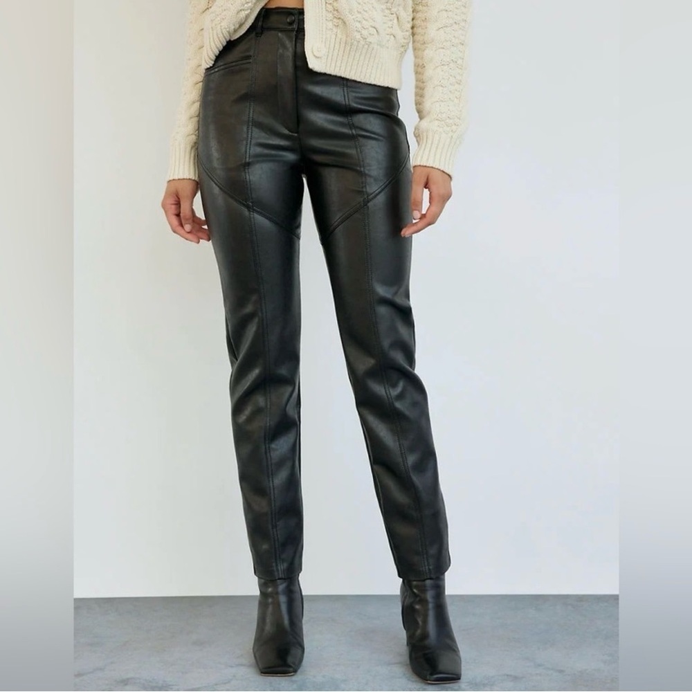 Wilfred Rebel Pant Dark Charcoal Size 2 Vegan Leather NWT